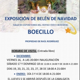 EXPOSICIÓN BELÉN DE RAÚL RODRIGUEZ, SALA DE EXPOSICIONES DEL CENTRO CÍVICO