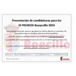 Presentación Candidaturas Premios Bueyecillo