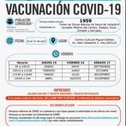 VACUNACIÓN COVID-19
NACIDOS 1959